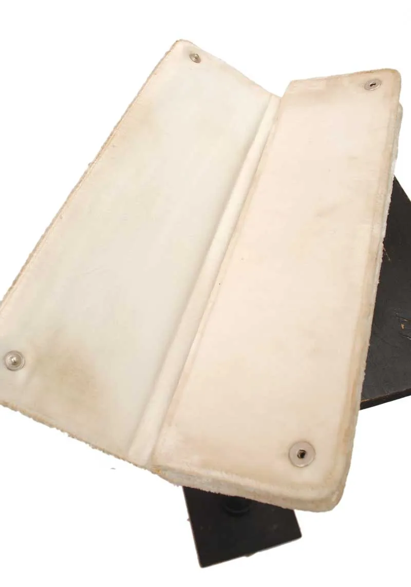 1940s Vintage Velvet Beaded Envelope Clutch Bag • Evening Glove Purse