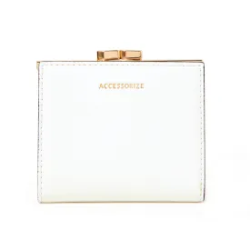 Accessorize London White Clip Frame Bella Purse