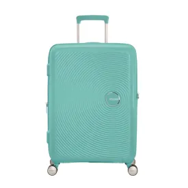 American Tourister Soundbox Suitcase Spinner Poolside Blue 55cm