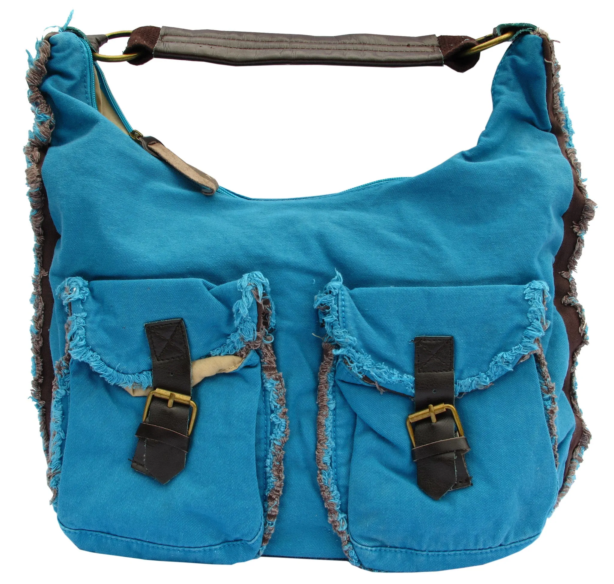Blue Designer Cotton Handbag for Women