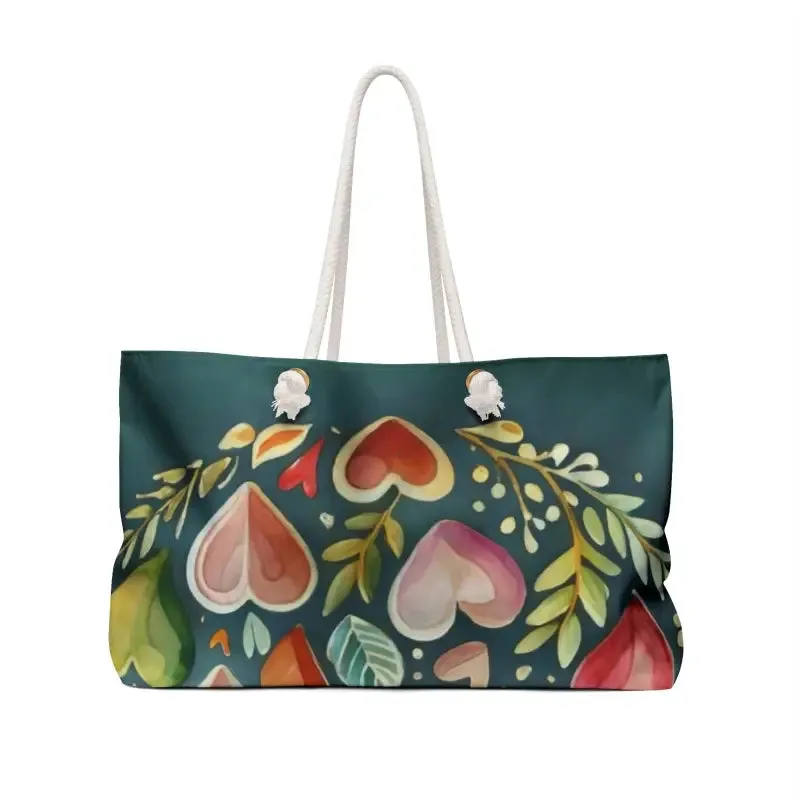 Bold Dipaliz Colorful Hearts Weekender Bag