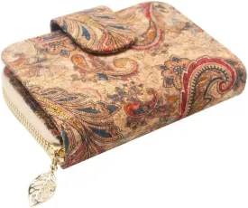 boshiho Vegan Cork Wallet, Womens Purse Slim Zipper Design with Card Holder Coin Pocket Purse Eco-friendly Vegan Gift