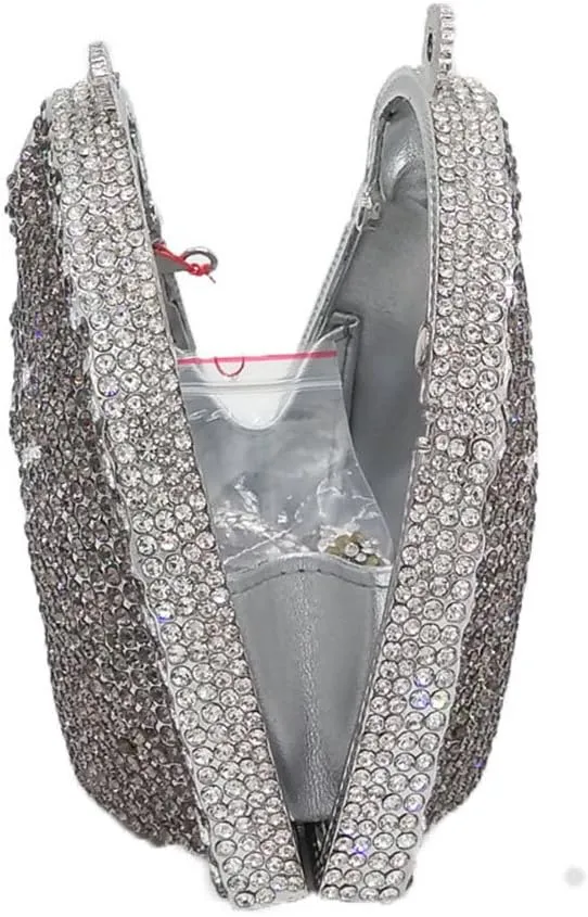 Boutique De FGG Horse Head Crystal Clutch Bags Women Animal Rhinestone Evening Handbags Party Crystal Clutch Purses,Mini