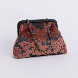 Burnout Velvet St Tropez Scuba Coral Alma Clutch
