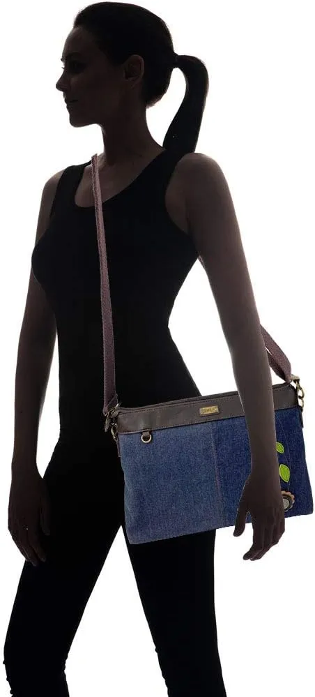 CHALA Canvas Convertible Denim Blue Stripe Work Tote