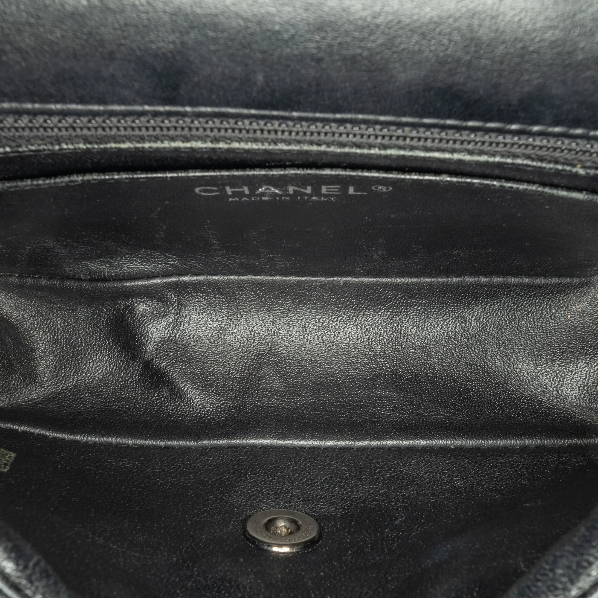 CHANEL Mini Rectangular Classic Patent Single New Black