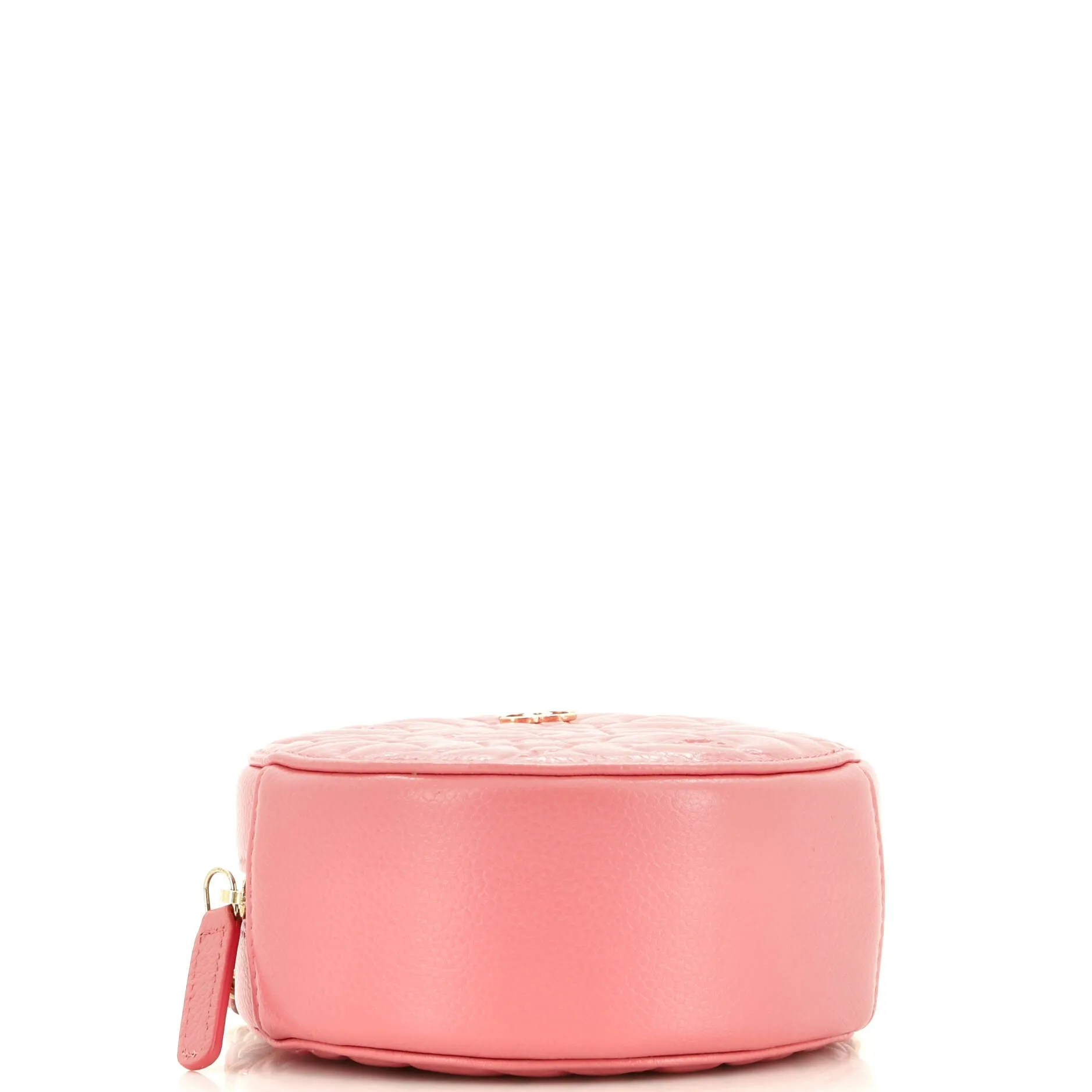 Chanel Round Clutch With Chain Camellia