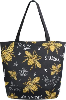 Chic Fashion Floral Printed Extra Large Shoulder Tote Bag for Beach Travel Weekender Gym Grocery Shopping