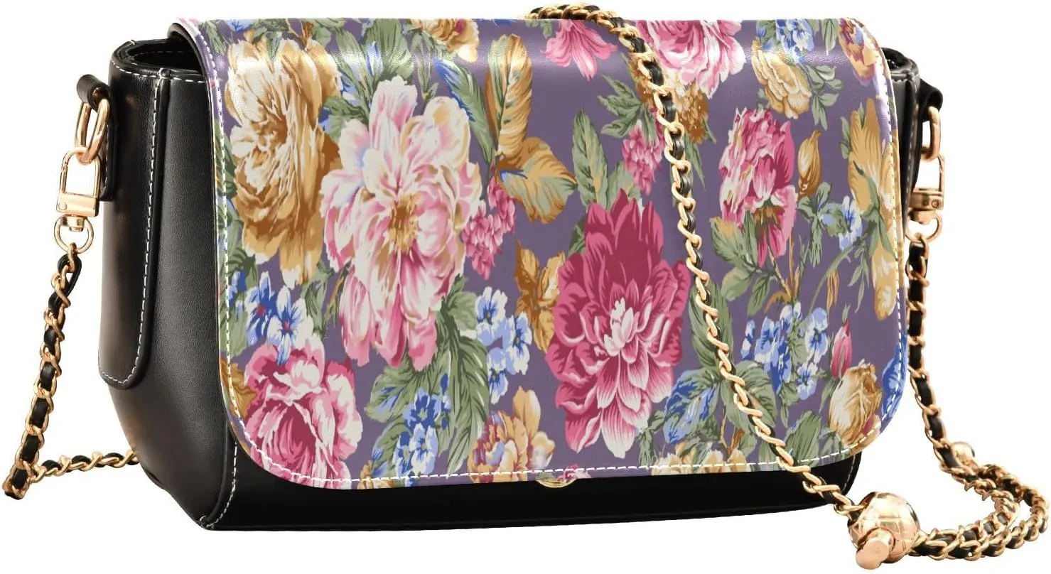 Crossbody Bags for Women Trendy Women's Black Shoulder Bag Small PU Leather Flap Cross Body Bag Handbags