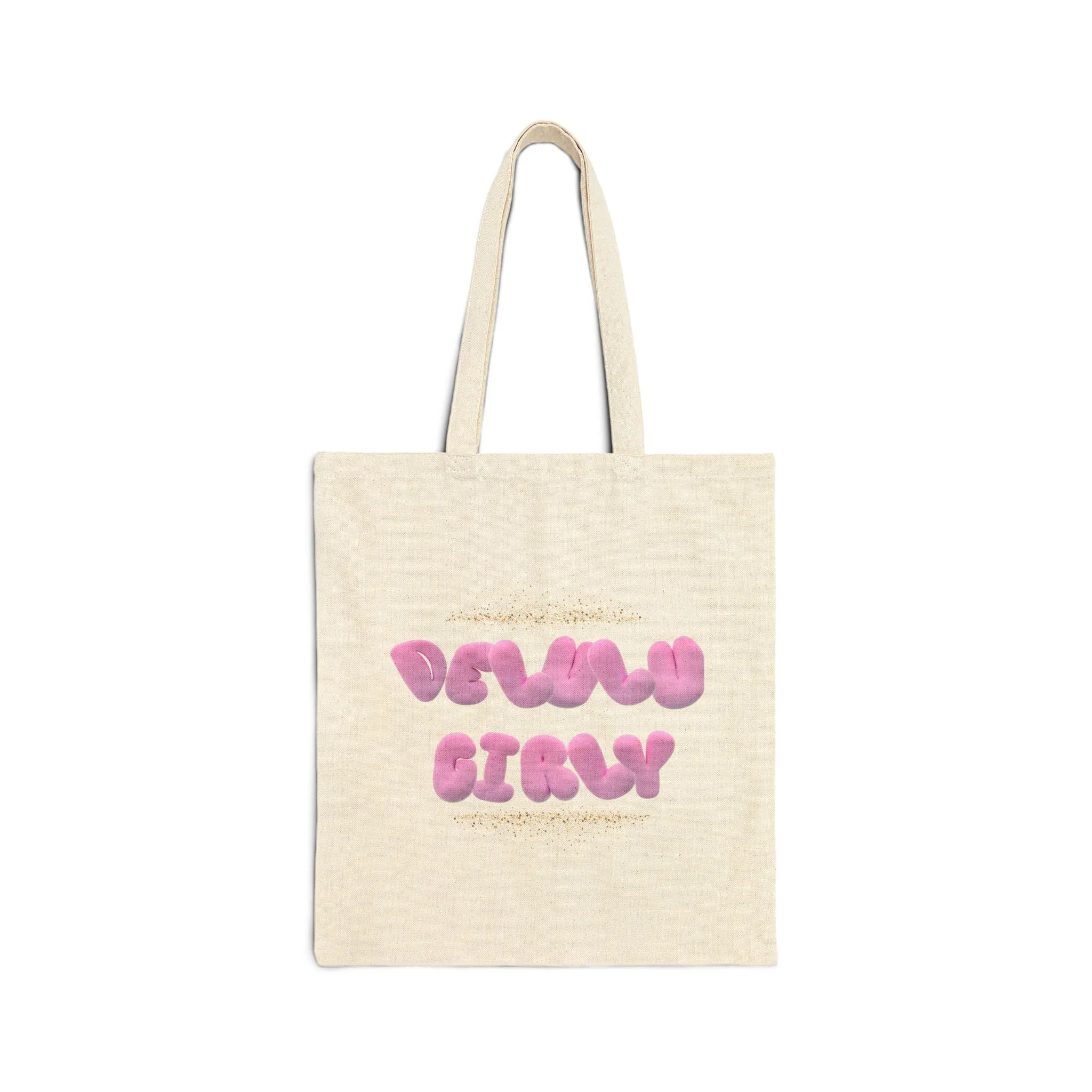 Delulu Girly Cotton Canvas Tote Bag