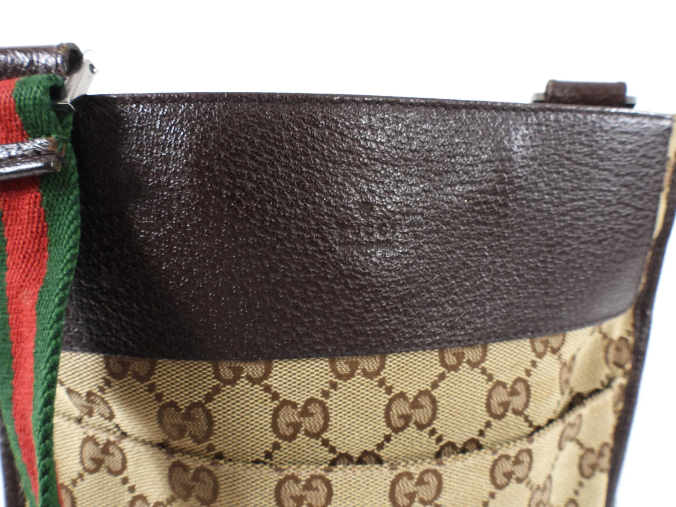 Gucci Monogram Canvas Small Crossbody Messenger Bag