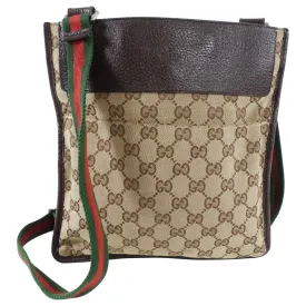 Gucci Monogram Canvas Small Crossbody Messenger Bag