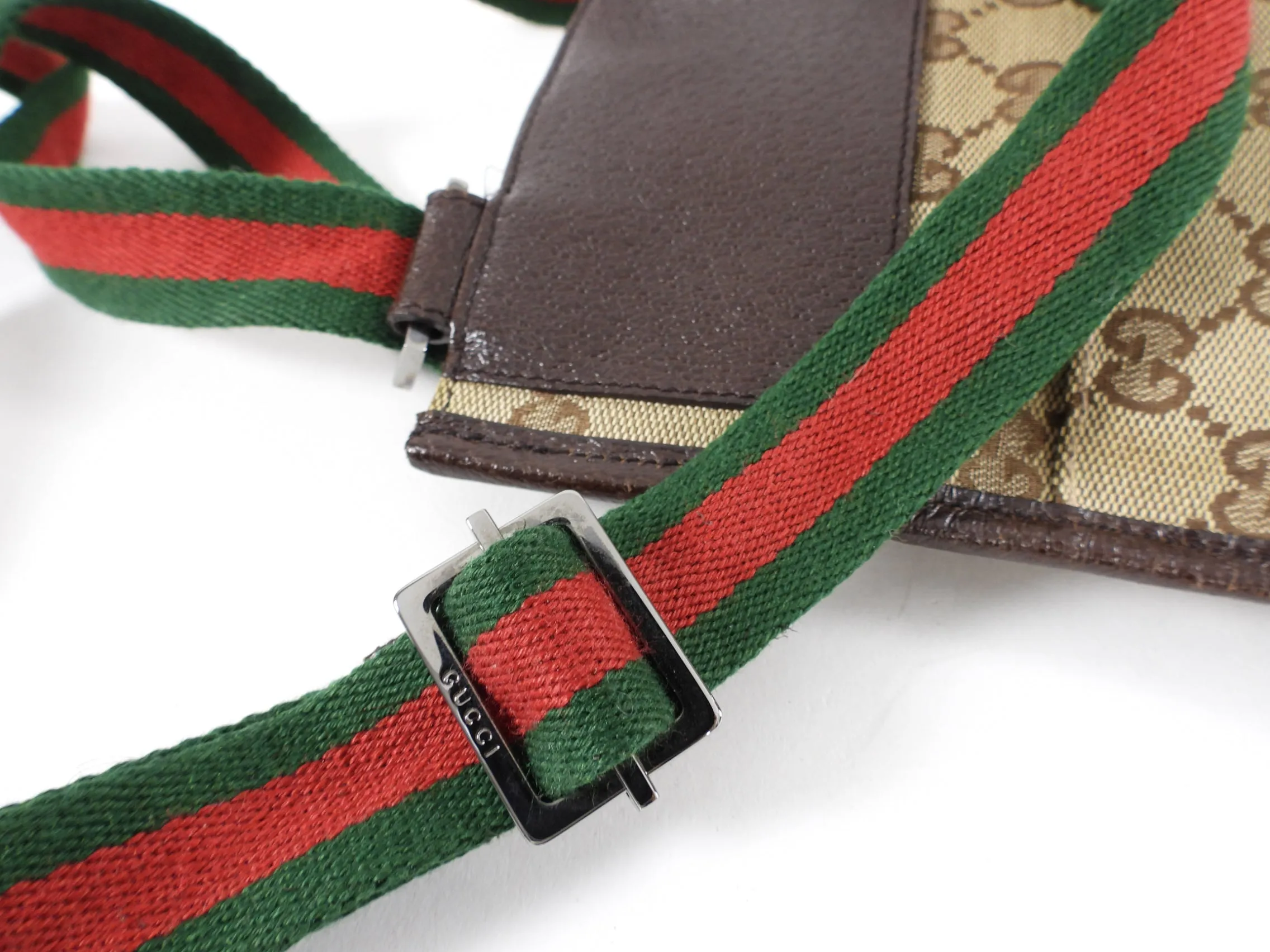 Gucci Monogram Canvas Small Crossbody Messenger Bag