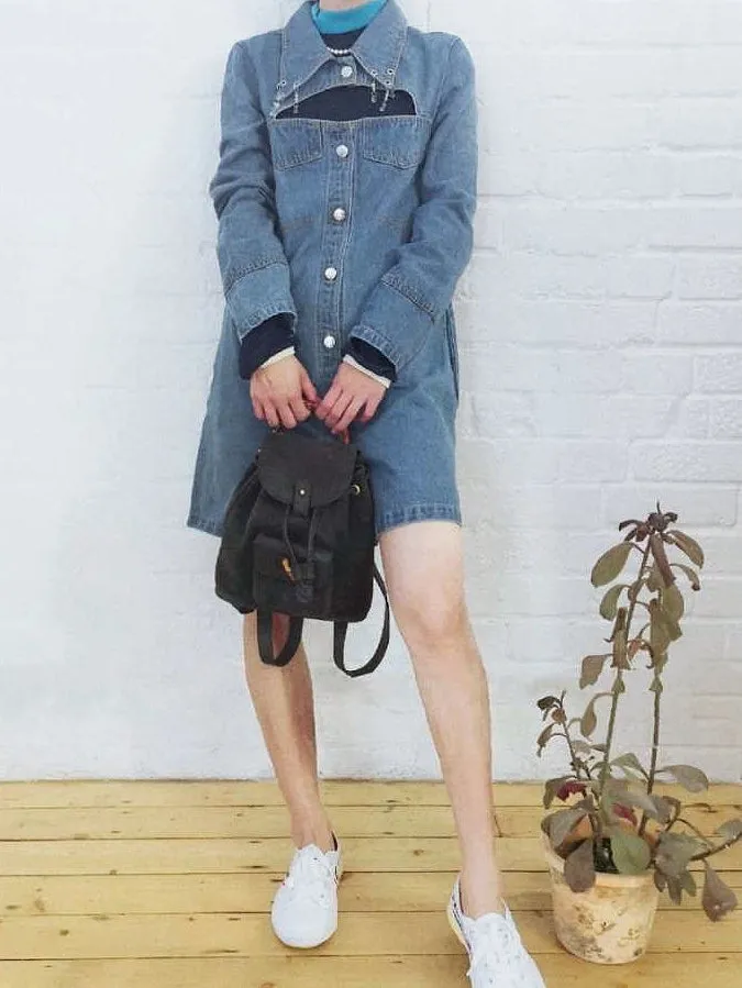 Gucci suede navy mini backpack (Vintage)