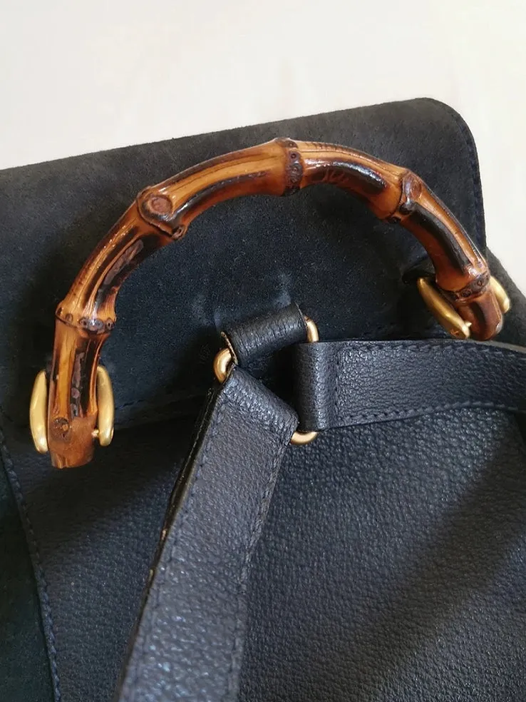 Gucci suede navy mini backpack (Vintage)