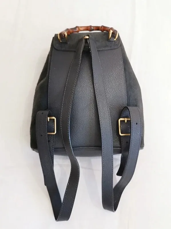Gucci suede navy mini backpack (Vintage)