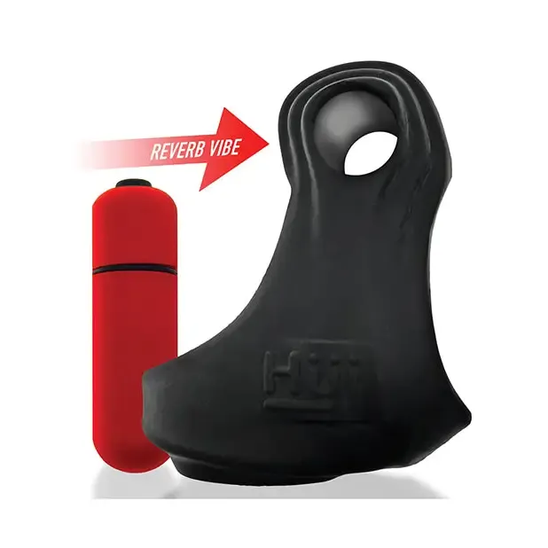 Hunkyjunk Revsling Cock & Ball Sling with Bullet Vibrator Clear Ice