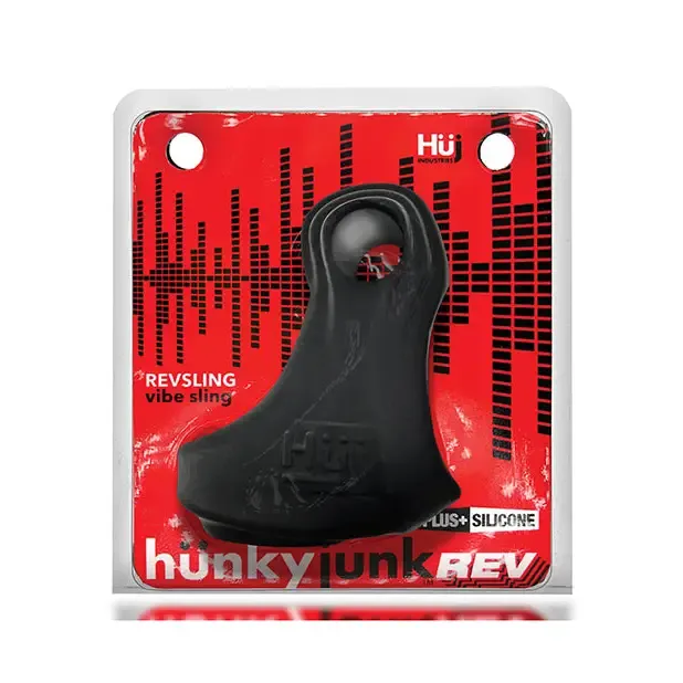 Hunkyjunk Revsling Cock & Ball Sling with Bullet Vibrator Clear Ice
