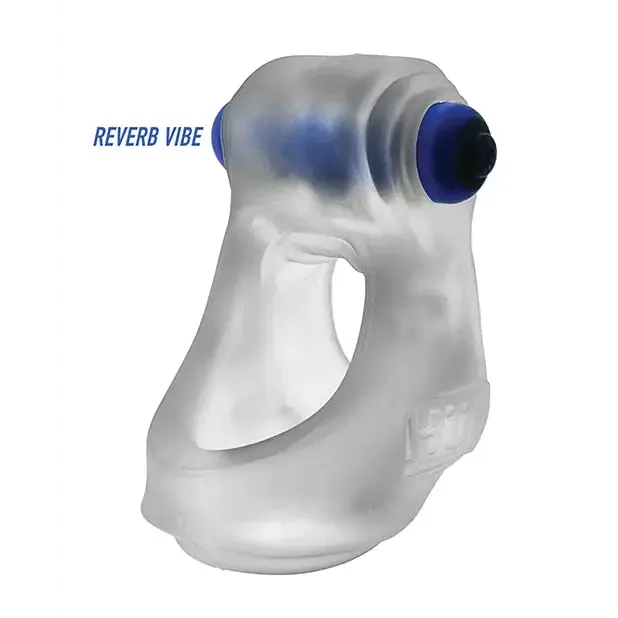 Hunkyjunk Revsling Cock & Ball Sling with Bullet Vibrator Clear Ice