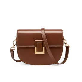 Leather Crossbody Saddle Bag