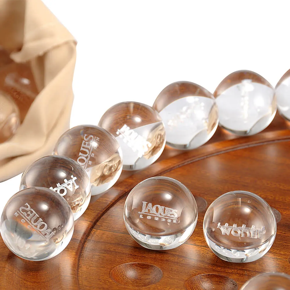 Luxury Solitaire - Walnut and Glass Solitaire Set