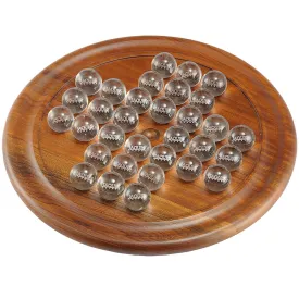 Luxury Solitaire - Walnut and Glass Solitaire Set