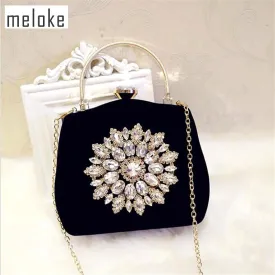 New Diamond Sun Flowers Evening Bags Luxury Clutch Bags