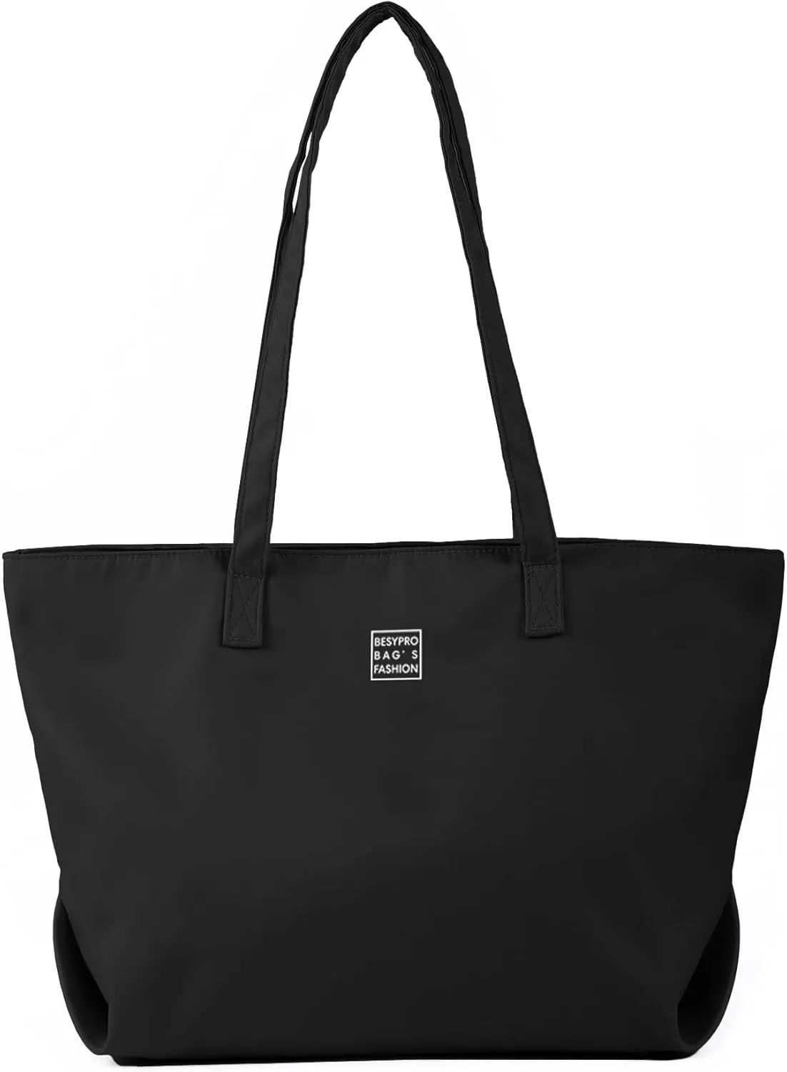 Nylon Tote Bag for Women Multi-pocket Large Shoulder Bag Casual Handbag with Zipper for Wrok Travel College
