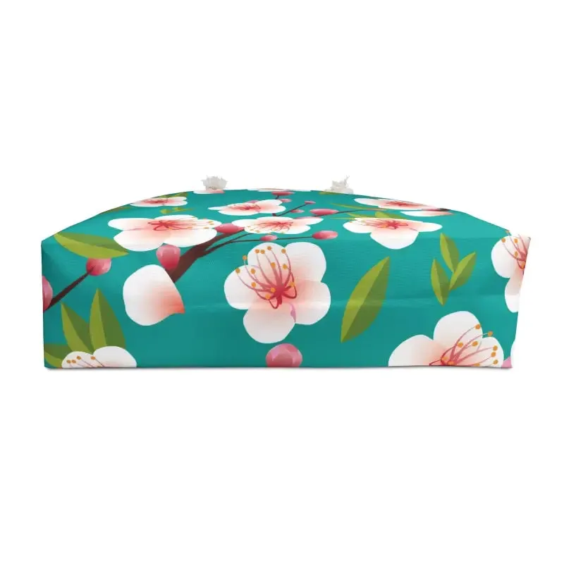 Oversized Floral Polyester Weekender Bag