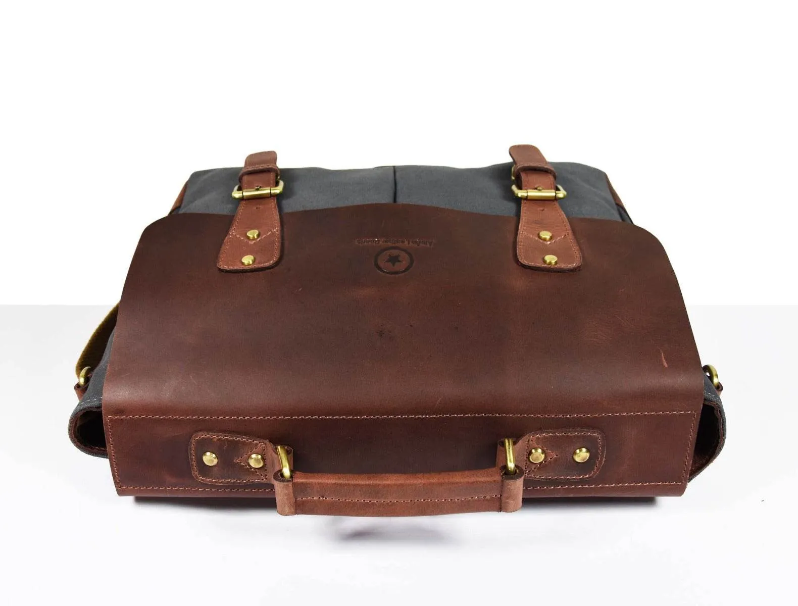 Prato Canvas Messenger Bag - Charcoal Grey