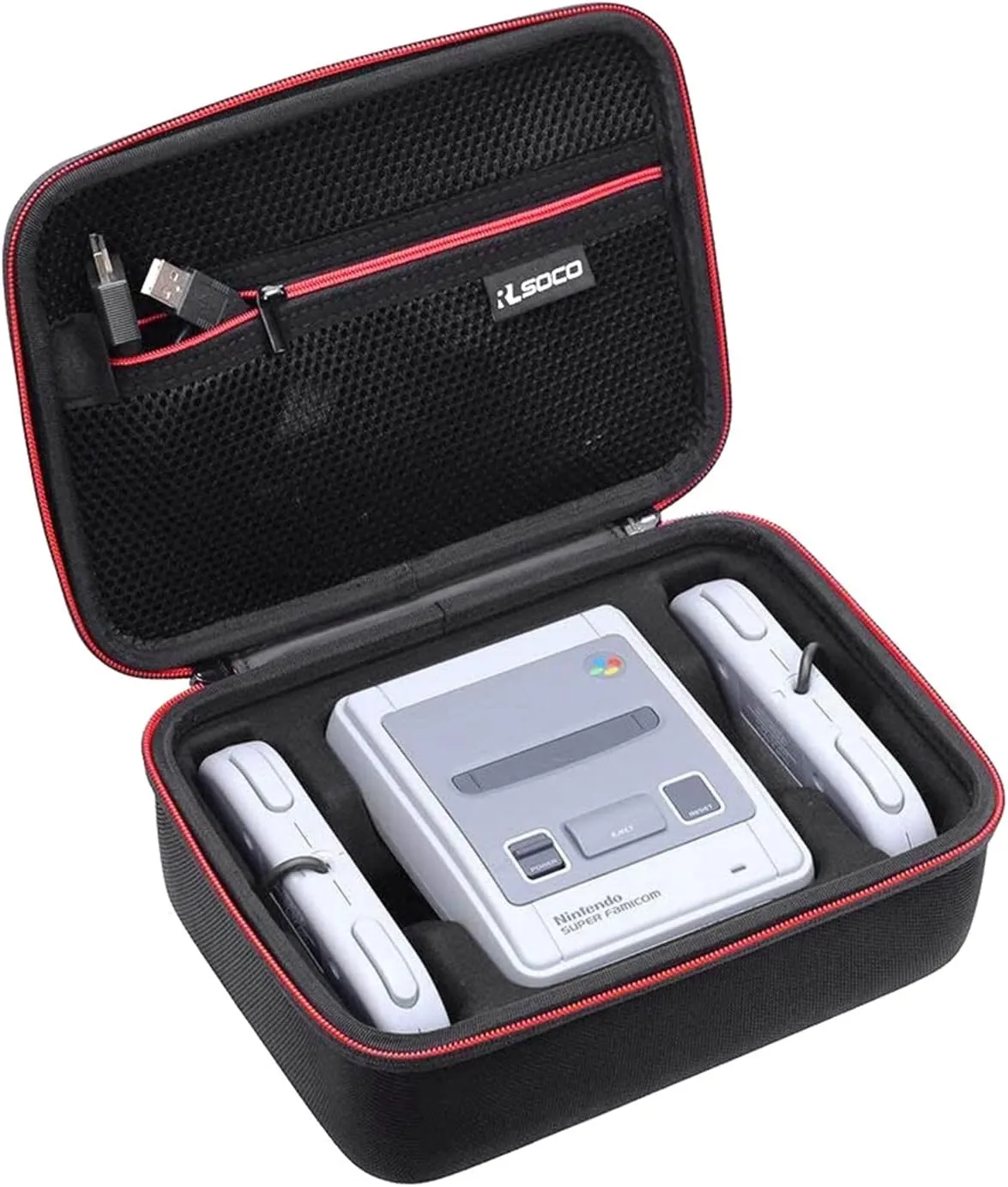 RLSOCO Carrying Case for Nintendo Entertainment System NES Classic Edition/Super NES Classic Mini, Protective Storage Case for Console and ControllerCase Only
