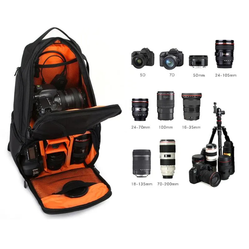 Sidiou Group Waterproof Multifunction Digital DSLR Camera Video Bag Sling Shoulder Camera Backpack
