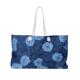 Succulent Navy Weekender Bag