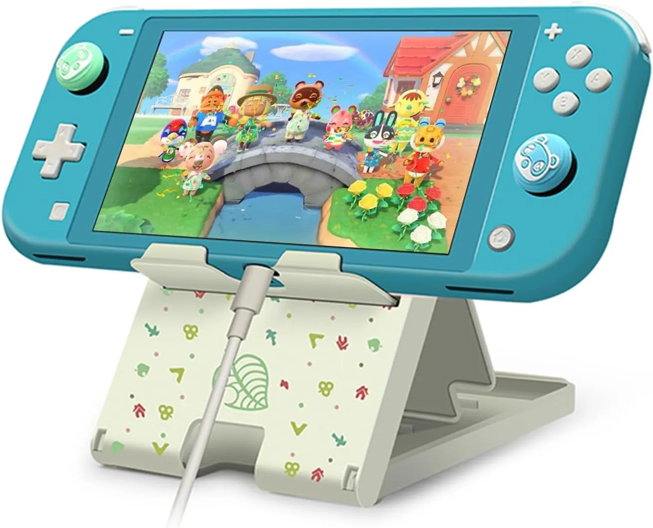 Switch Stand for Nintendo Switch,Switch OLED, Switch Lite,Adjustable Cute Playstand,Compact & Portable Foldable Switch Holder Accessories (Animal White)