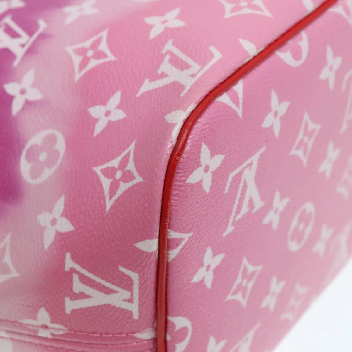 Trendy Inspired Louis Vuitton Monogram Escal Neverfull Mm Tote Bag Red M45127 Lv Auth 87610a