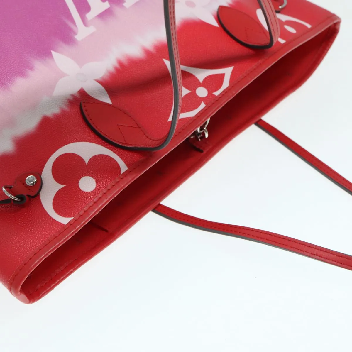 Trendy Inspired Louis Vuitton Monogram Escal Neverfull Mm Tote Bag Red M45127 Lv Auth 87610a