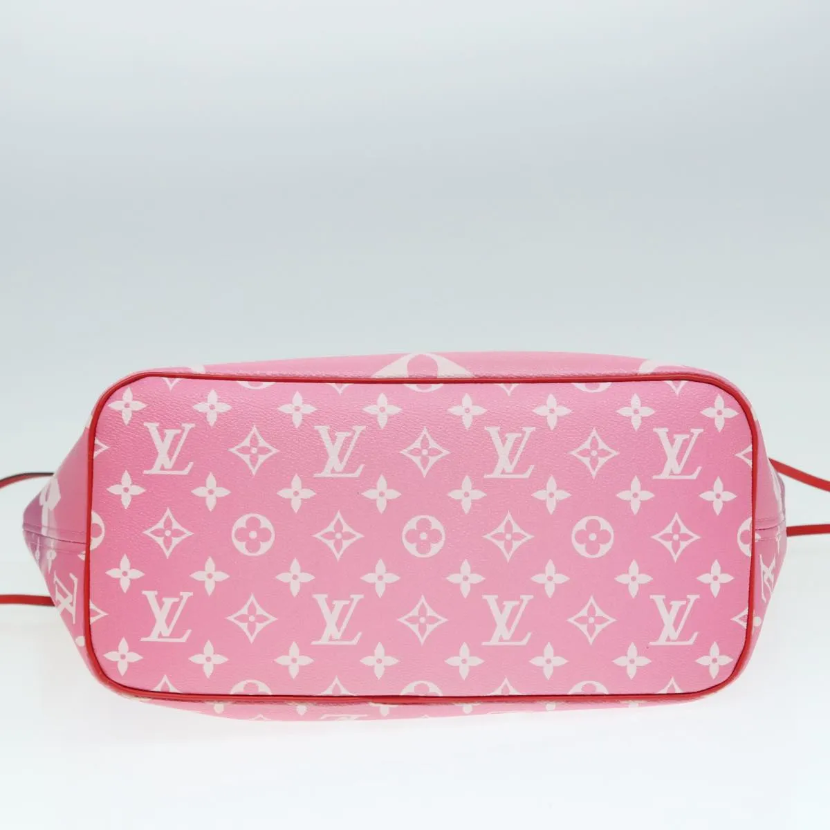 Trendy Inspired Louis Vuitton Monogram Escal Neverfull Mm Tote Bag Red M45127 Lv Auth 87610a