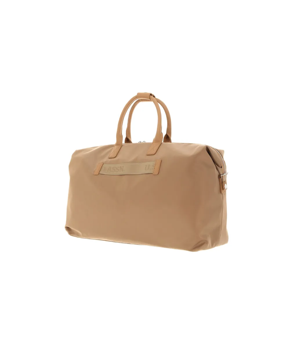 U.S. POLO ASSN. WOMEN SPRINGFIELD WEEKENDER BAG NYLON IN BEIGE