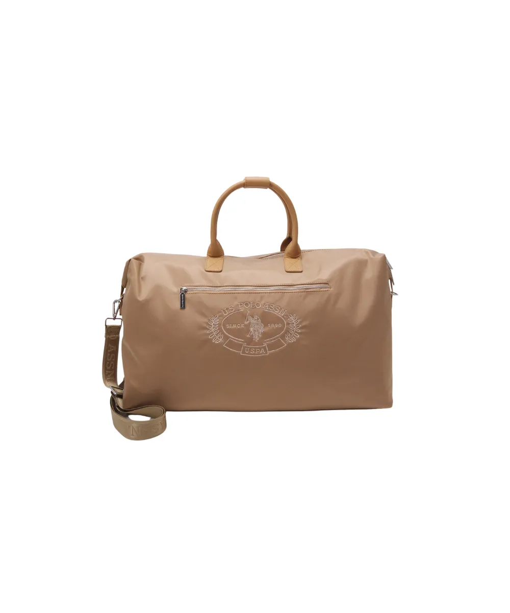 U.S. POLO ASSN. WOMEN SPRINGFIELD WEEKENDER BAG NYLON IN BEIGE