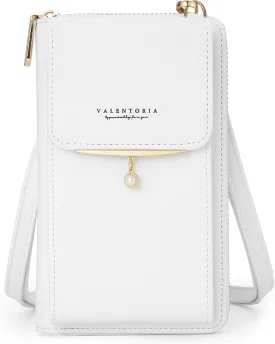 Valentoria Small Crossbody Bag Cell Phone Purse Wallet Leather Card Slot Clutch for Women