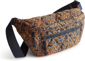 Vera Bradley Featherweight Portnoy Belt Bag, Lotus Montage Roasted Pecan
