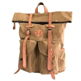 Vintage Mens Canvas Backpack Leather for Men