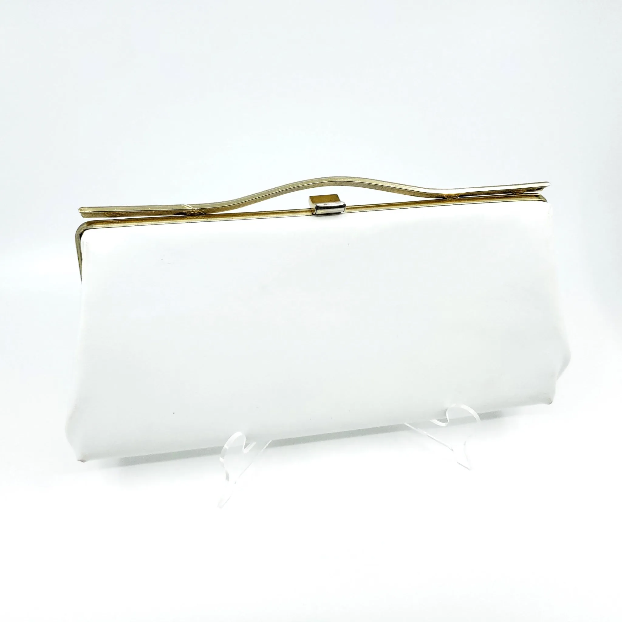 Vintage White Clutch Handbag