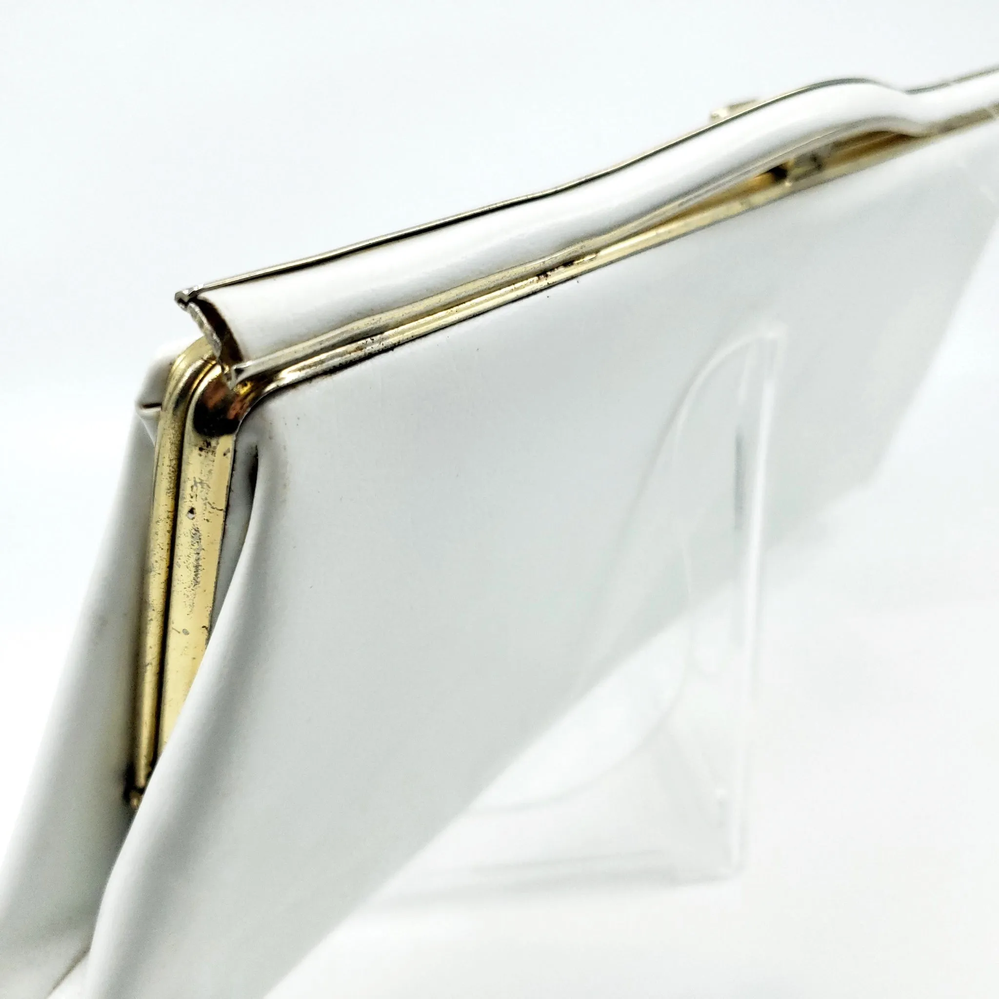 Vintage White Clutch Handbag