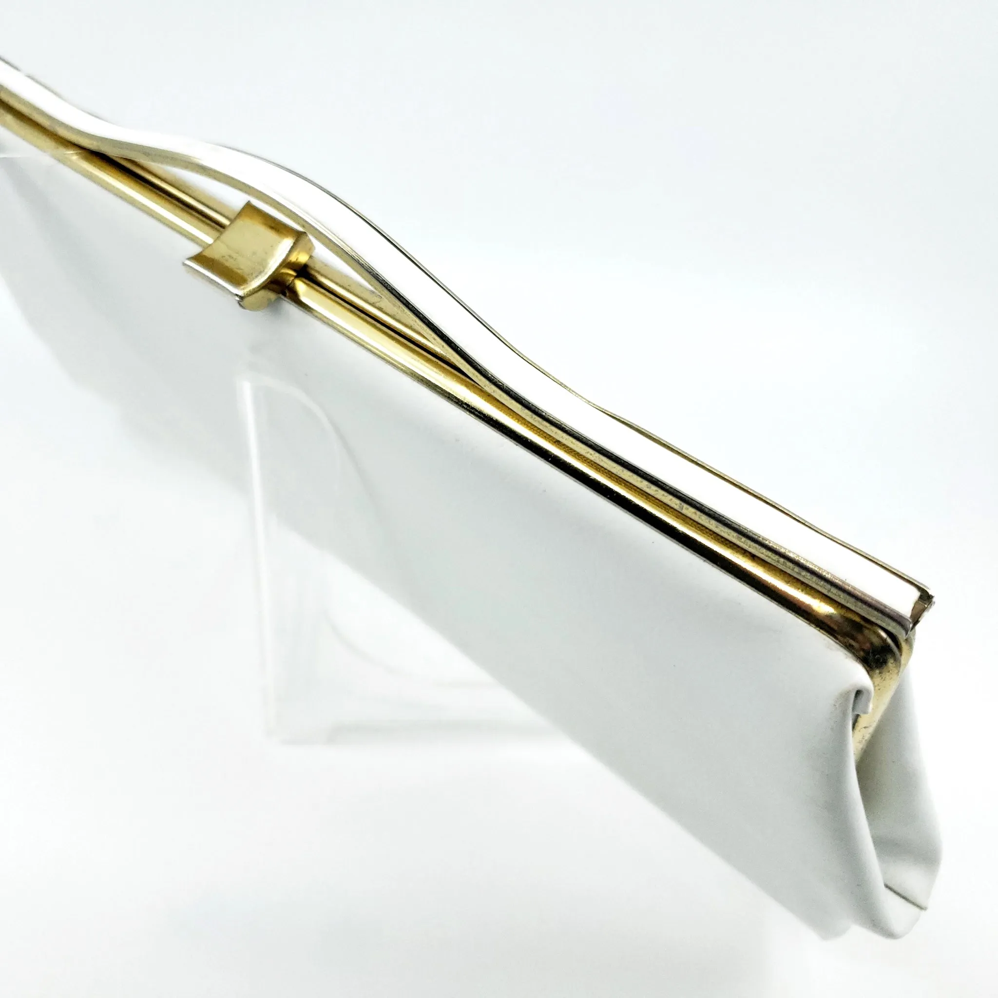 Vintage White Clutch Handbag