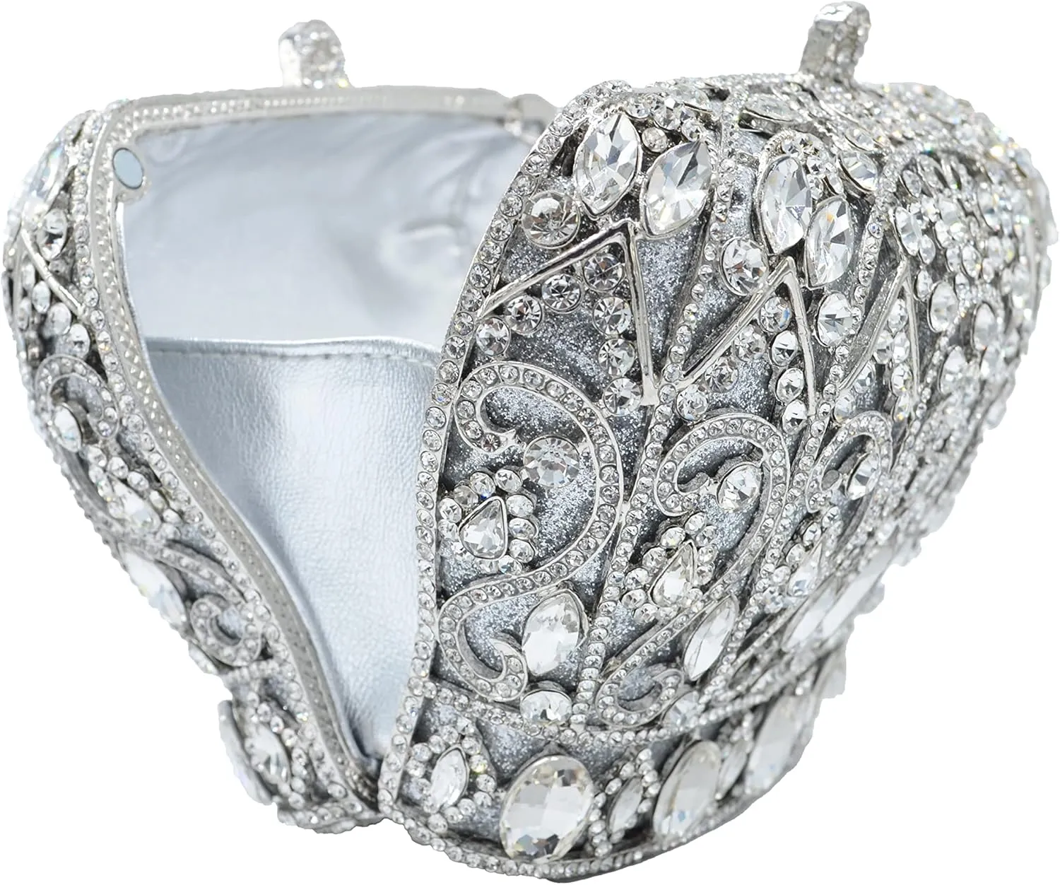 Women Luxury Crown Shaped Crystal Evening Clutch Elegant Rhinestones Party Handbag and Purse